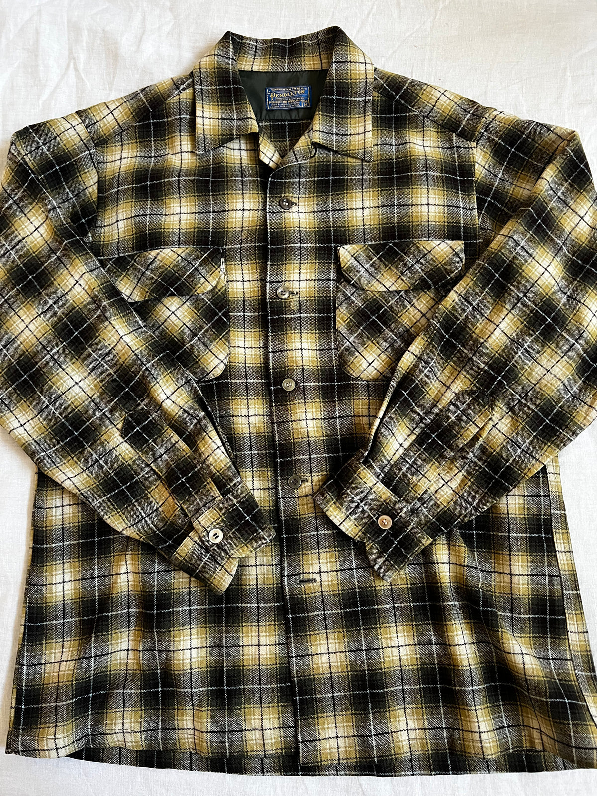Vintage Yellow and Tan Pendleton
