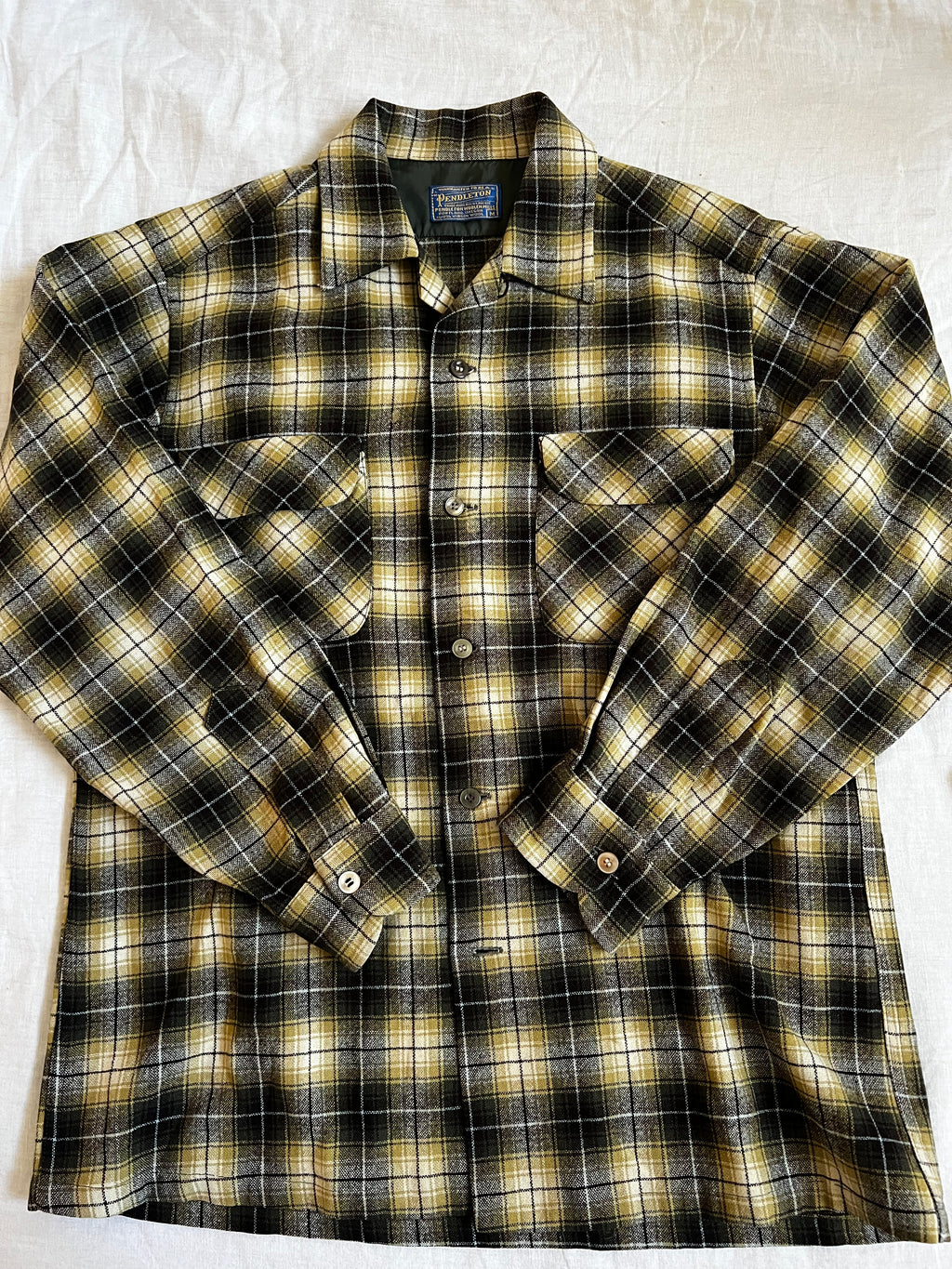 Vintage Yellow and Tan Pendleton
