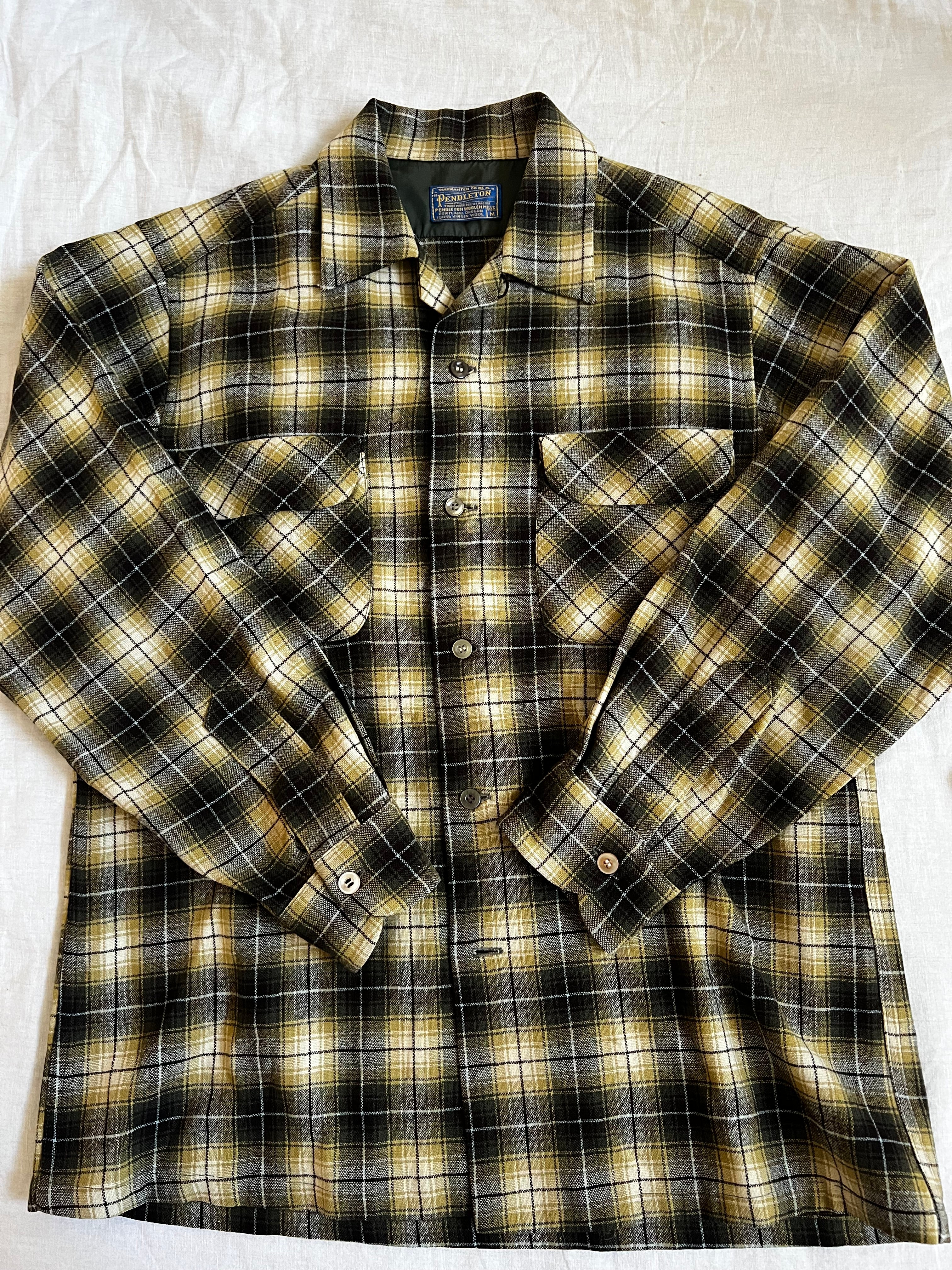 Vintage Yellow and Tan Pendleton
