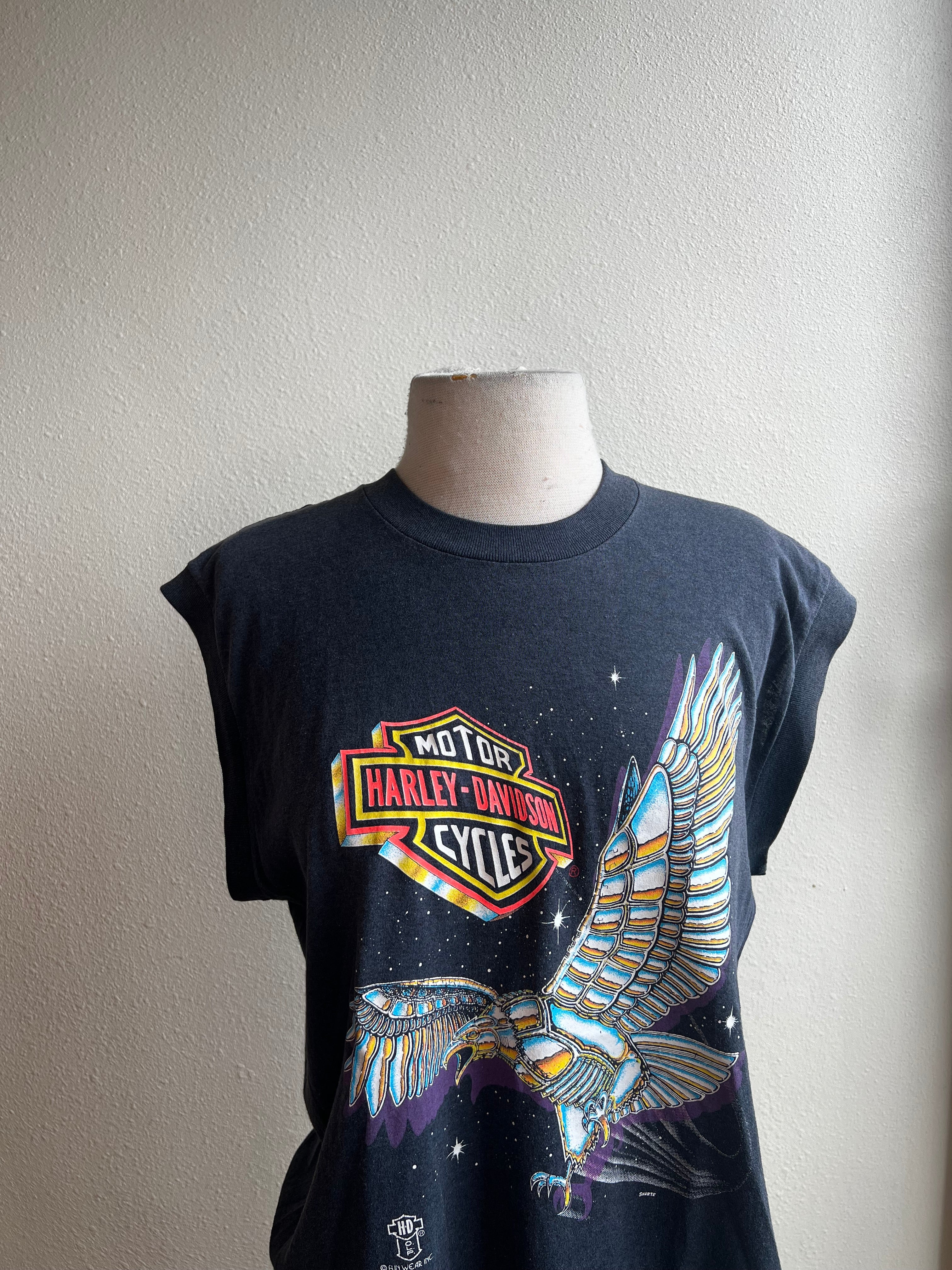 Vintage 3D Emblem Harley Davidson Tee