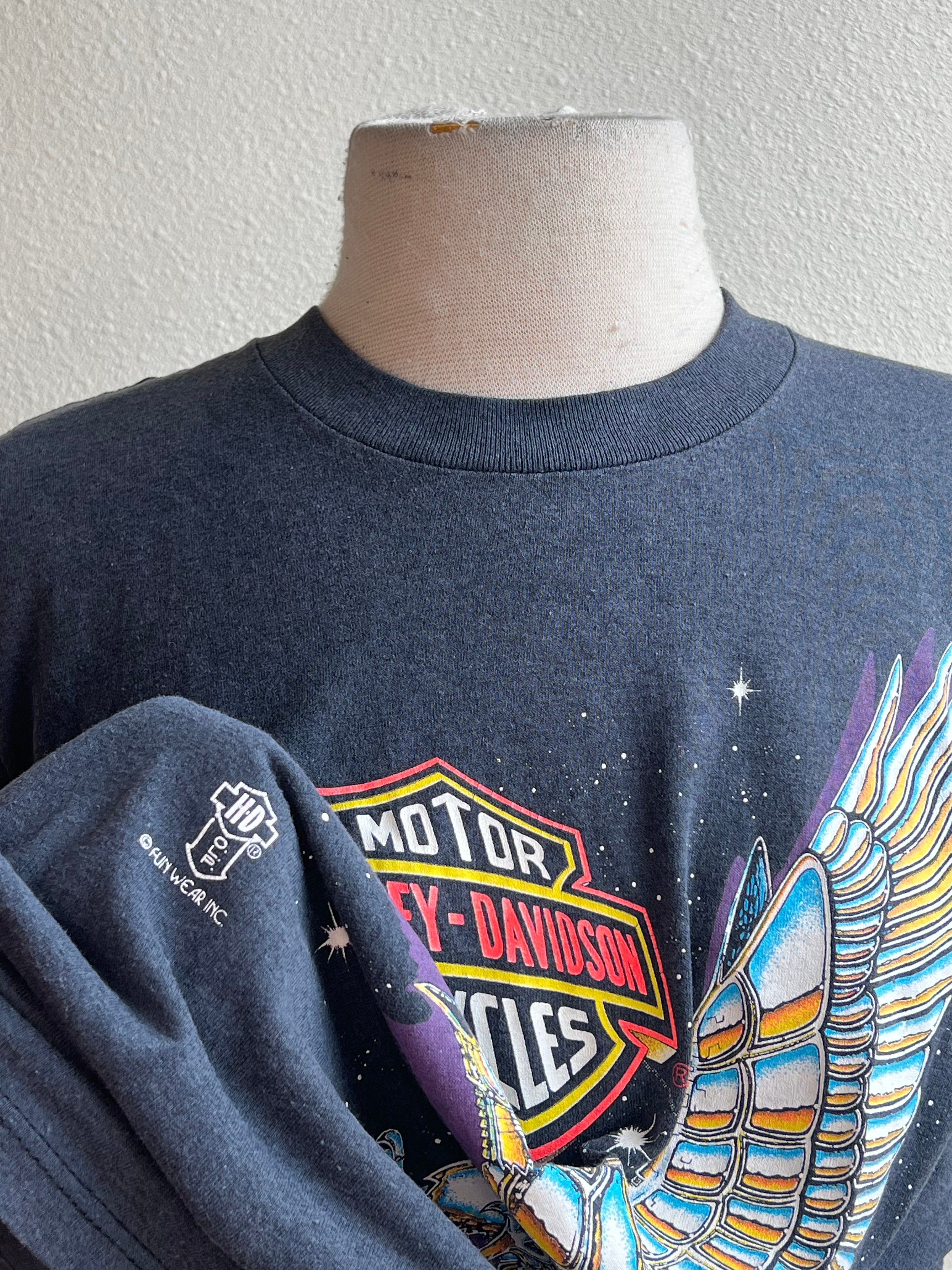 Vintage 3D Emblem Harley Davidson Tee