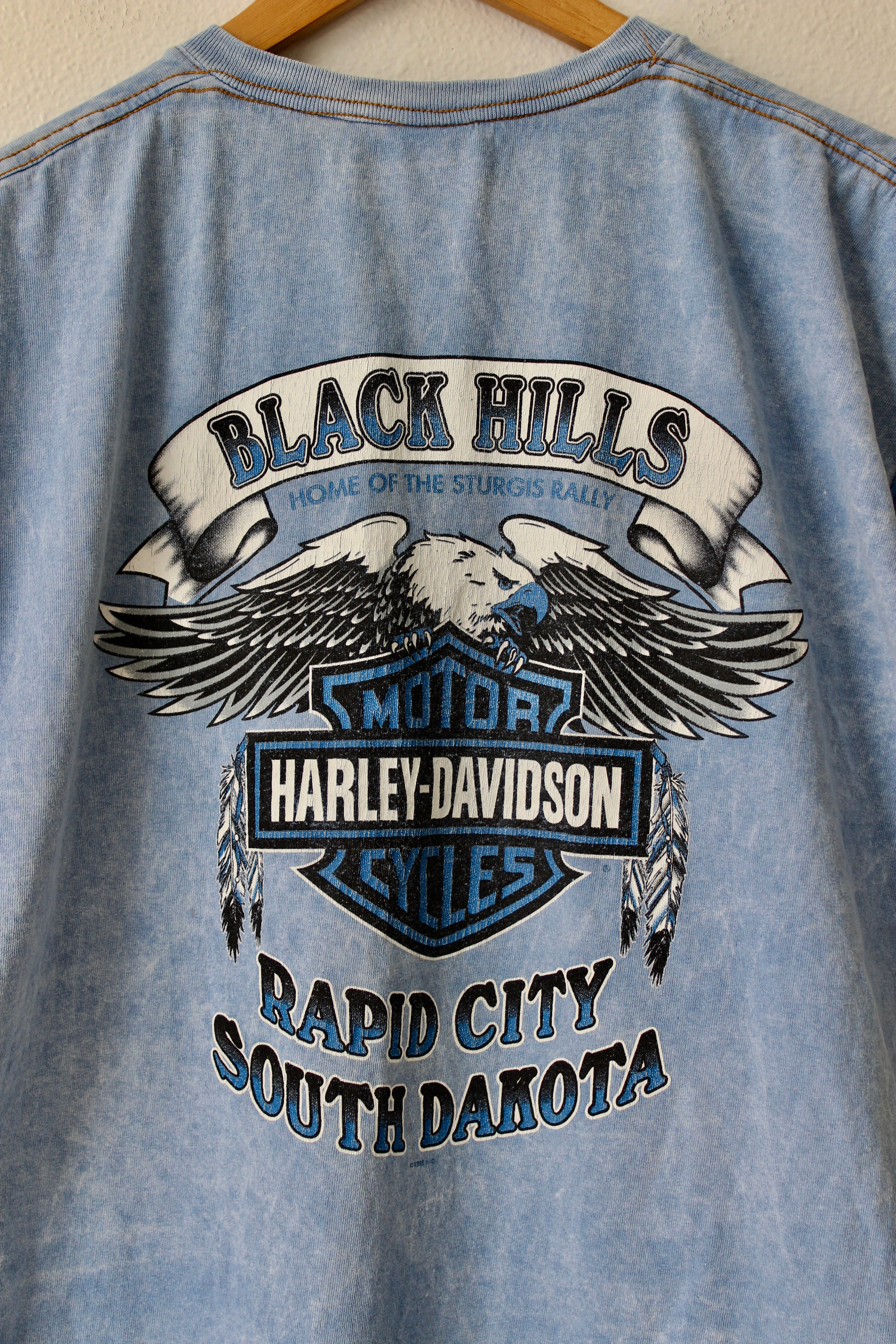 Vintage 1990 Black Hills Harley Tee