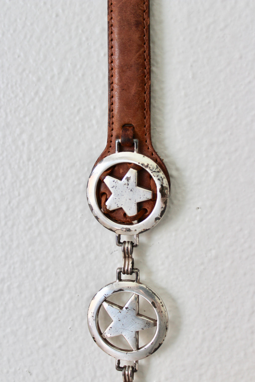 Vintage Star Leather Belt