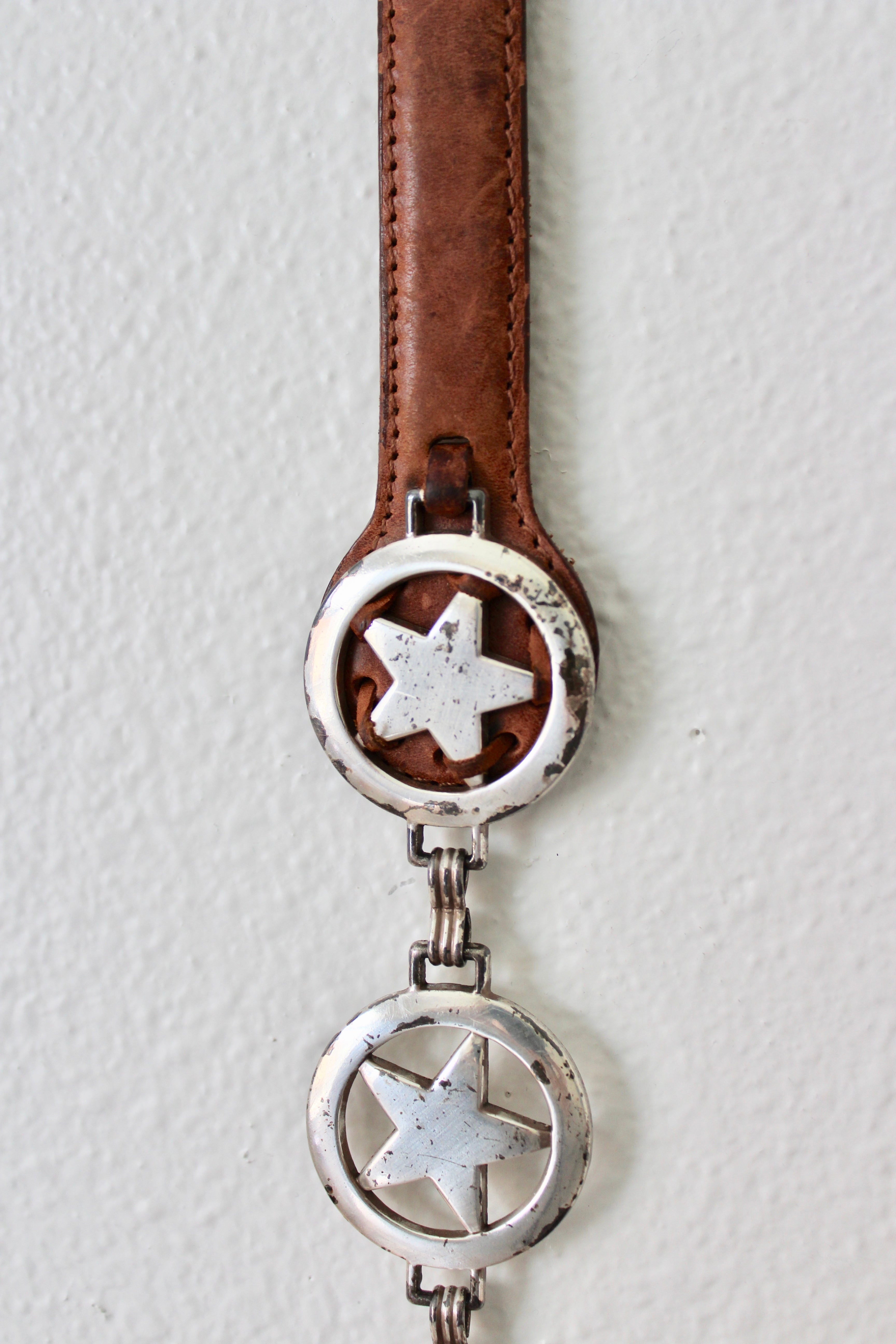 Vintage Star Leather Belt