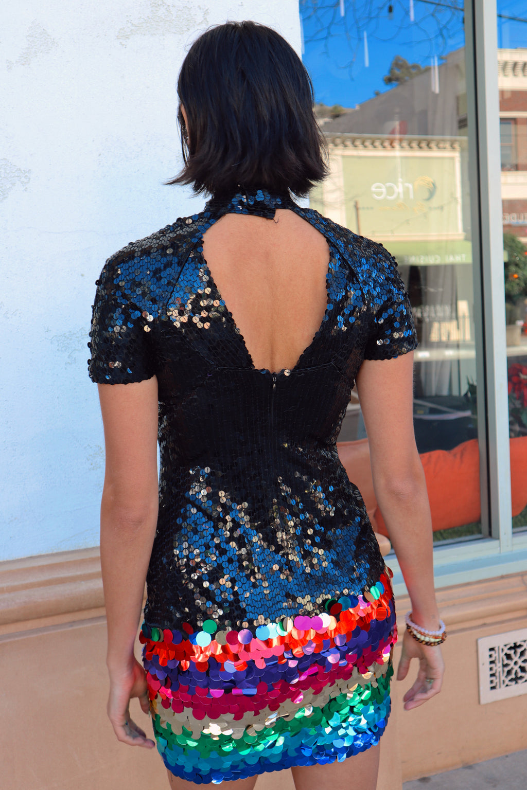 Vintage Sequin Party Dress
