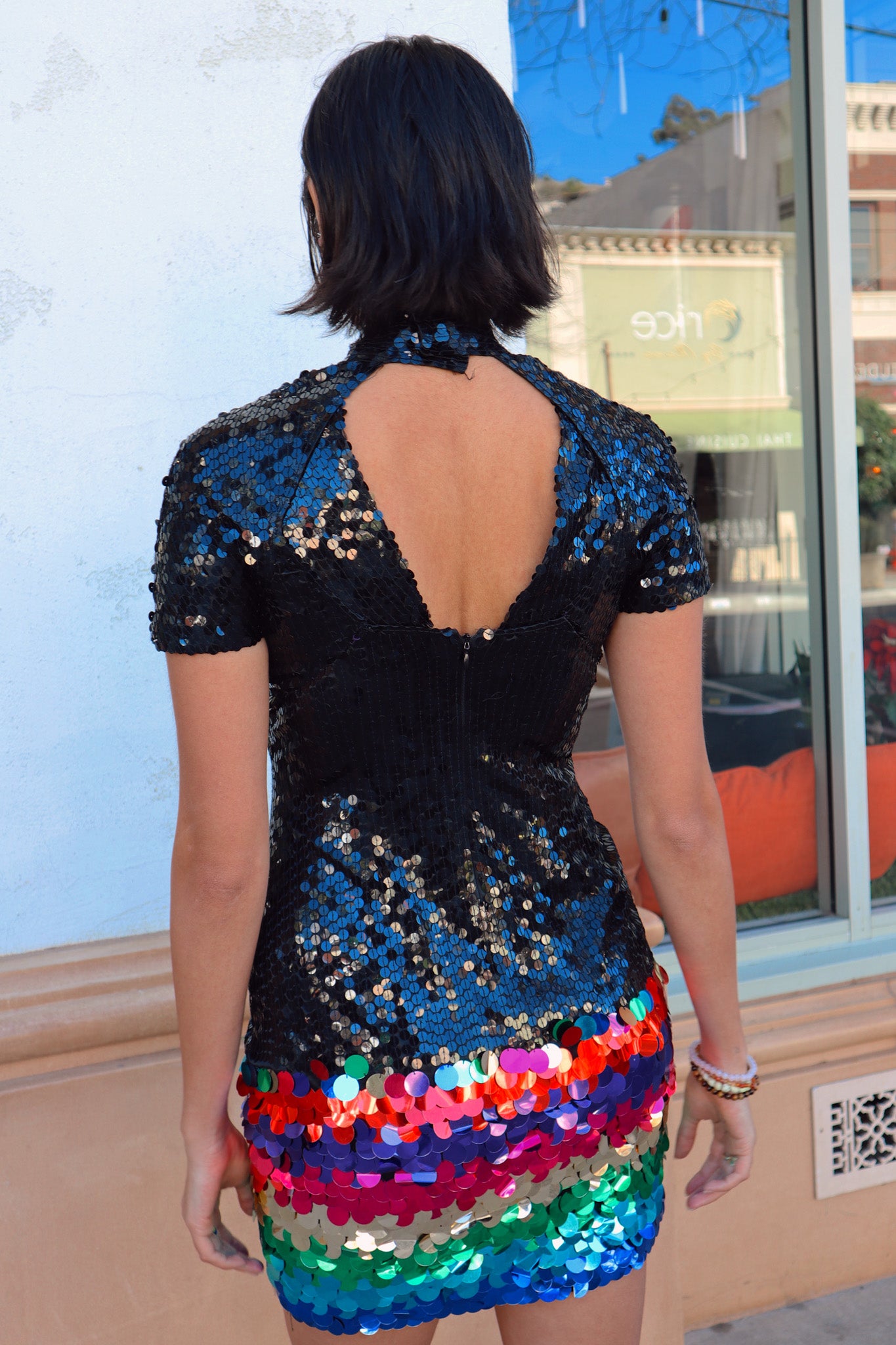 Vintage Sequin Party Dress