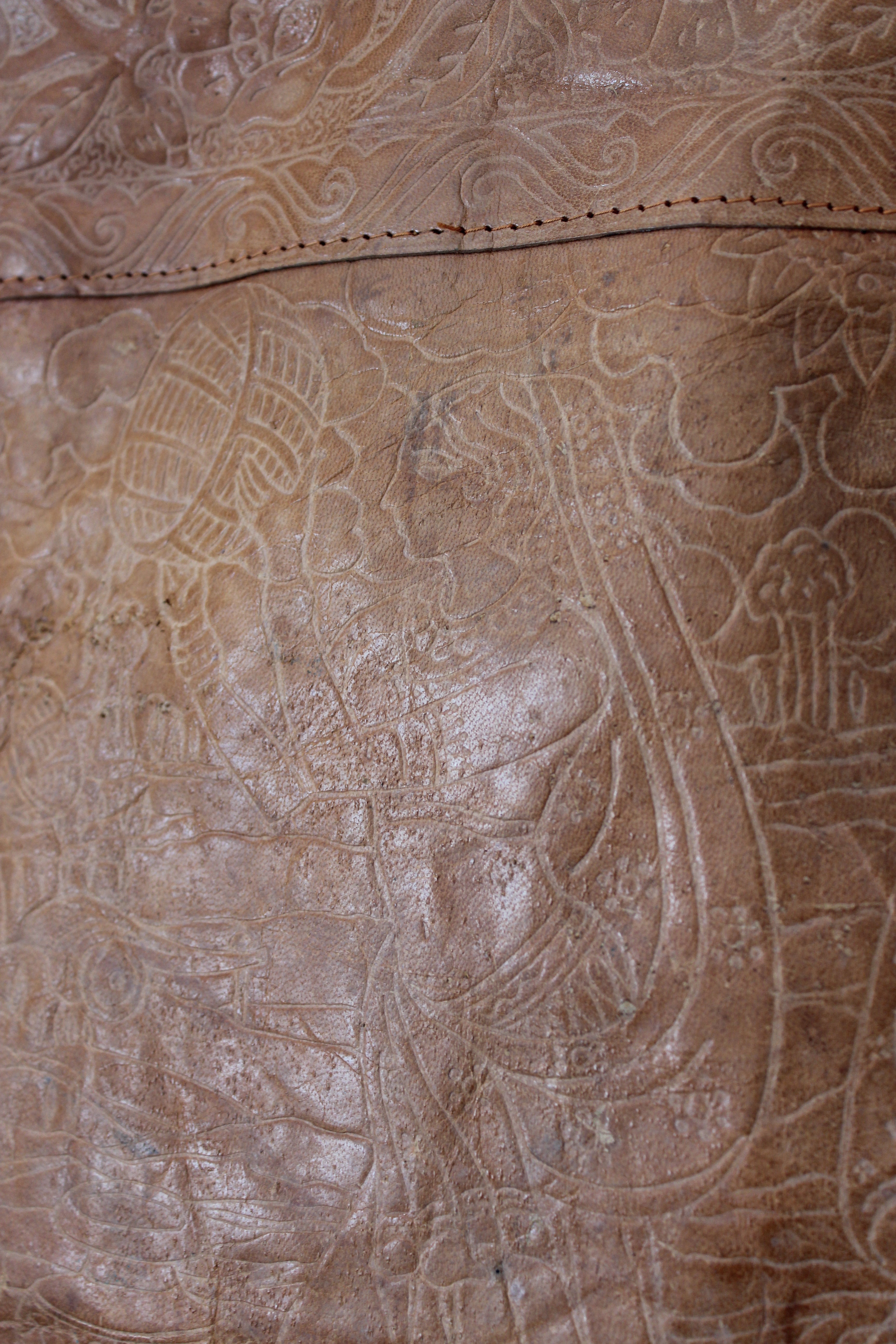 Mexican Tooled Leather Tote