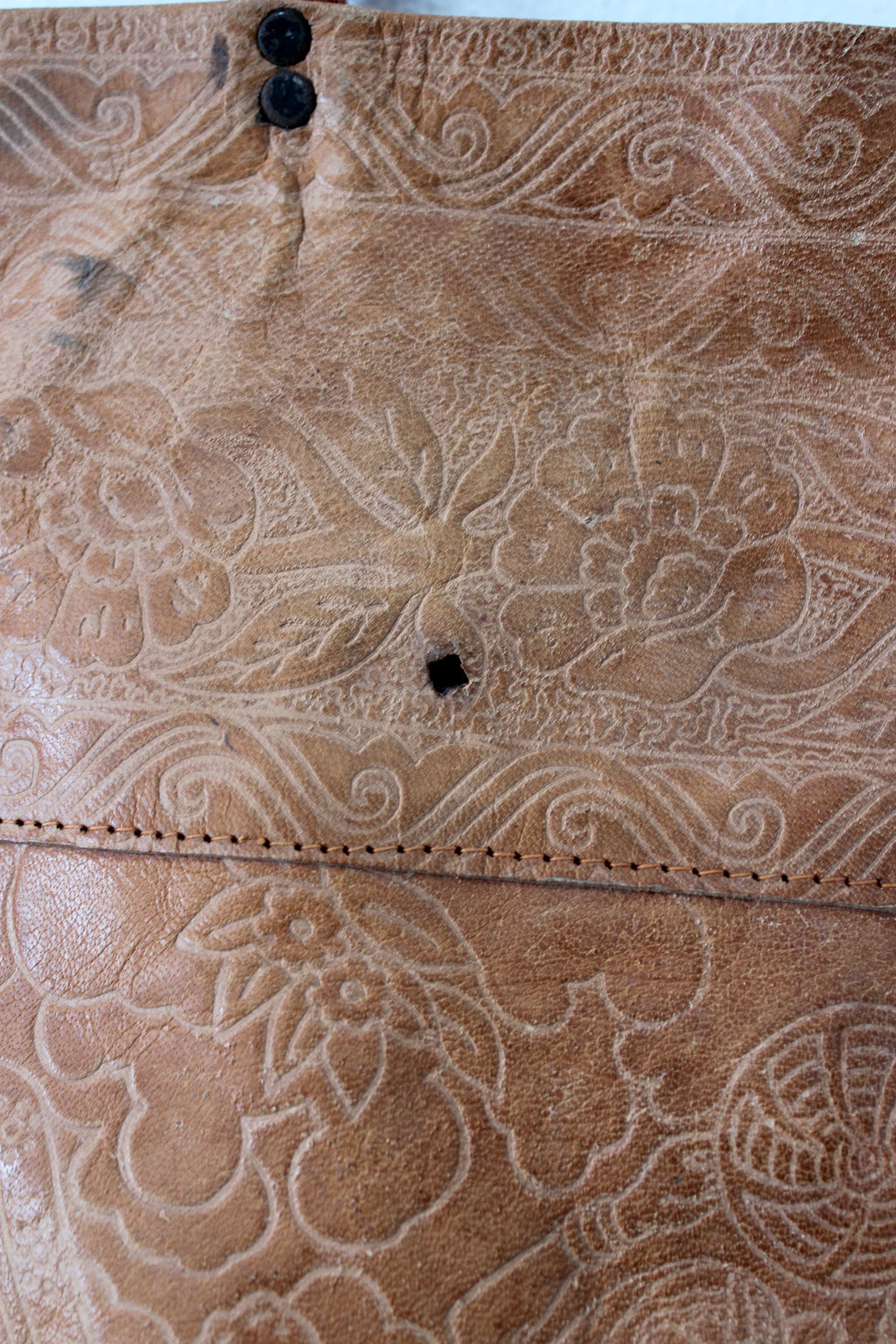 Mexican Tooled Leather Tote