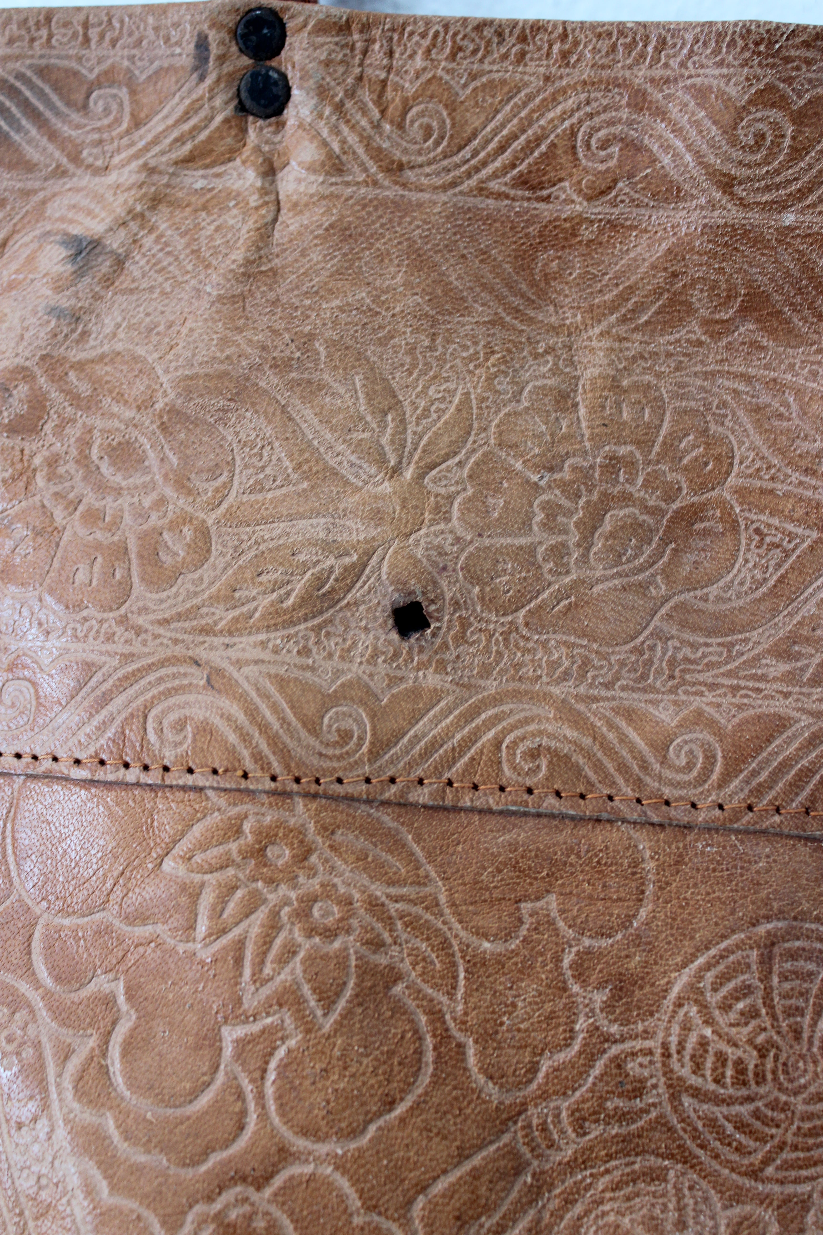 Mexican Tooled Leather Tote