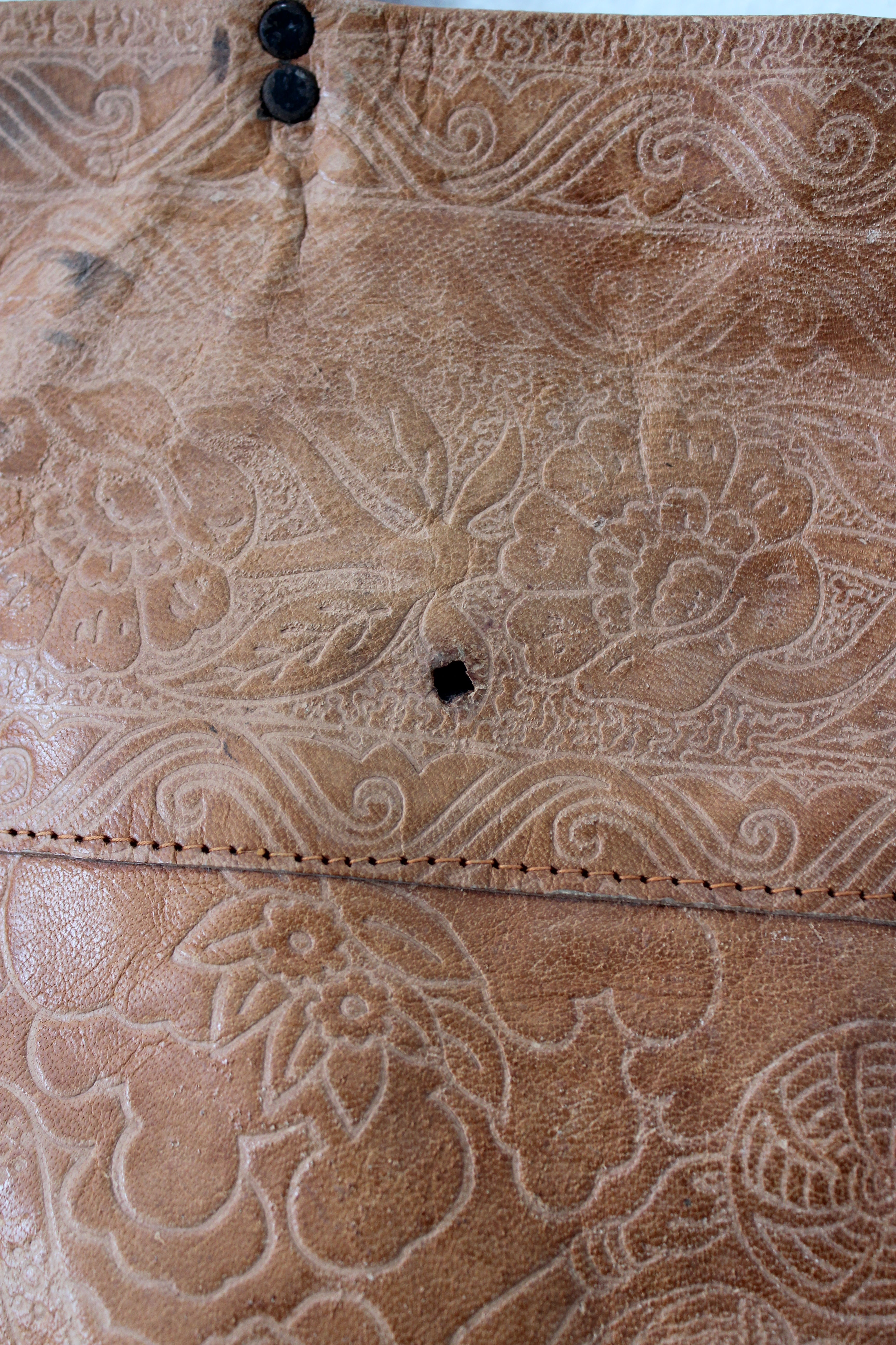 Mexican Tooled Leather Tote