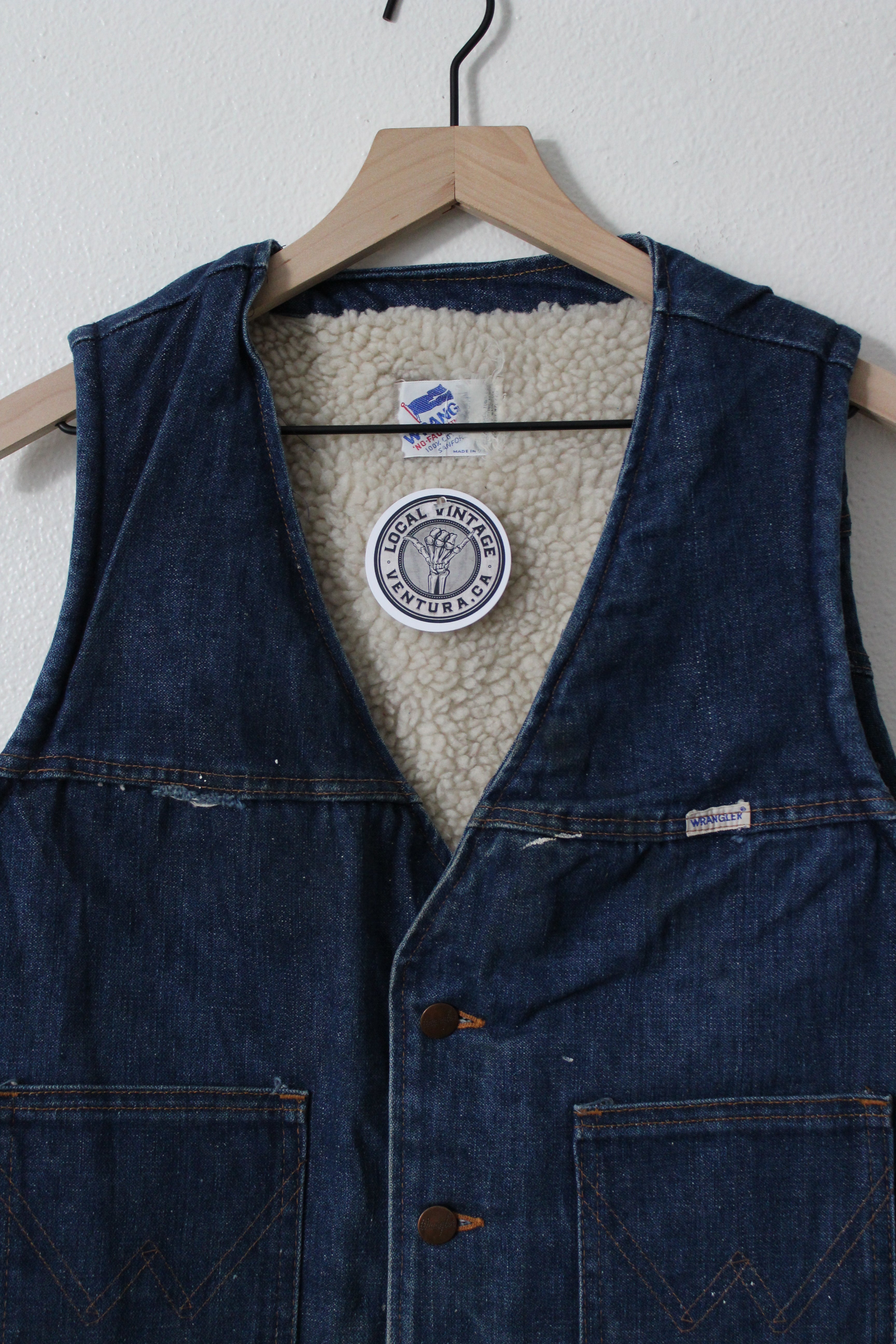 Vintage Lined Wranglers Vest