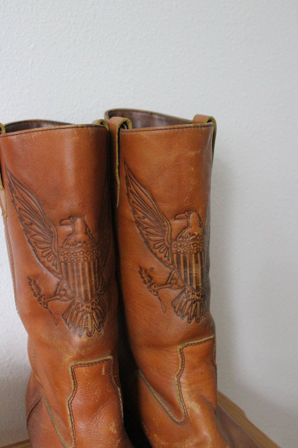 Vintage Eagle Leather Boots