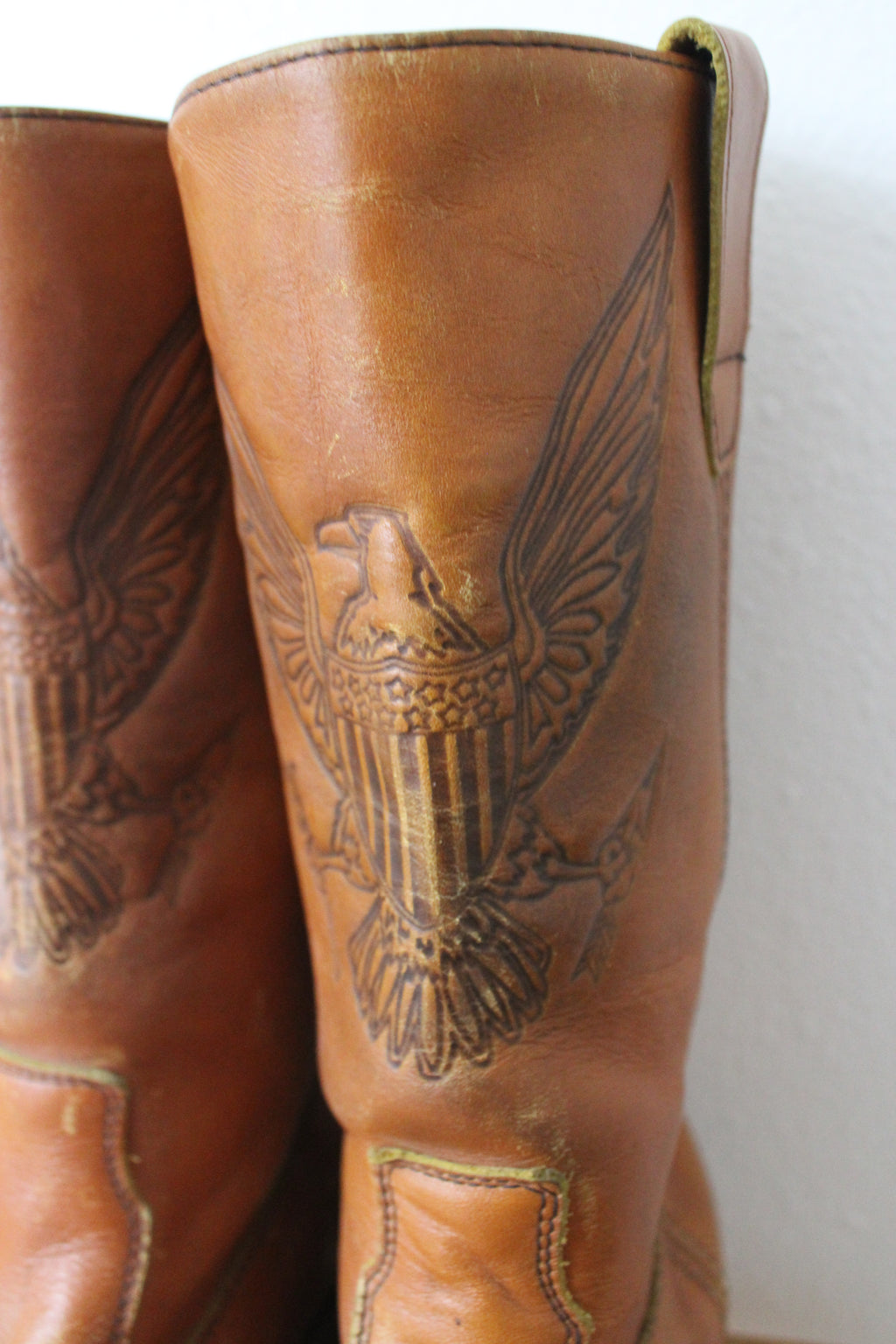 Vintage Eagle Leather Boots