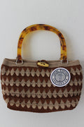 Amber Lucite Woven Purse