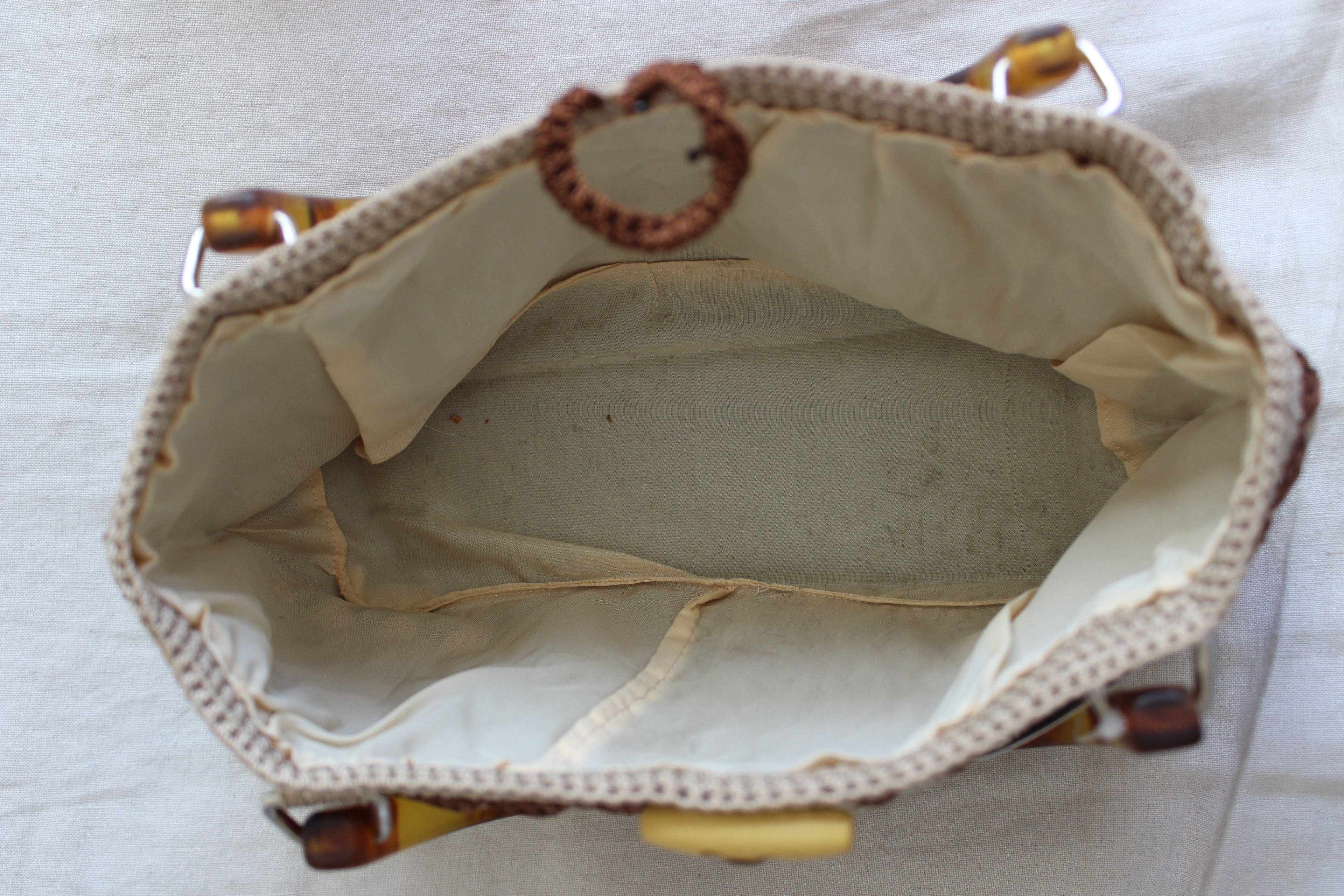 Amber Lucite Woven Purse