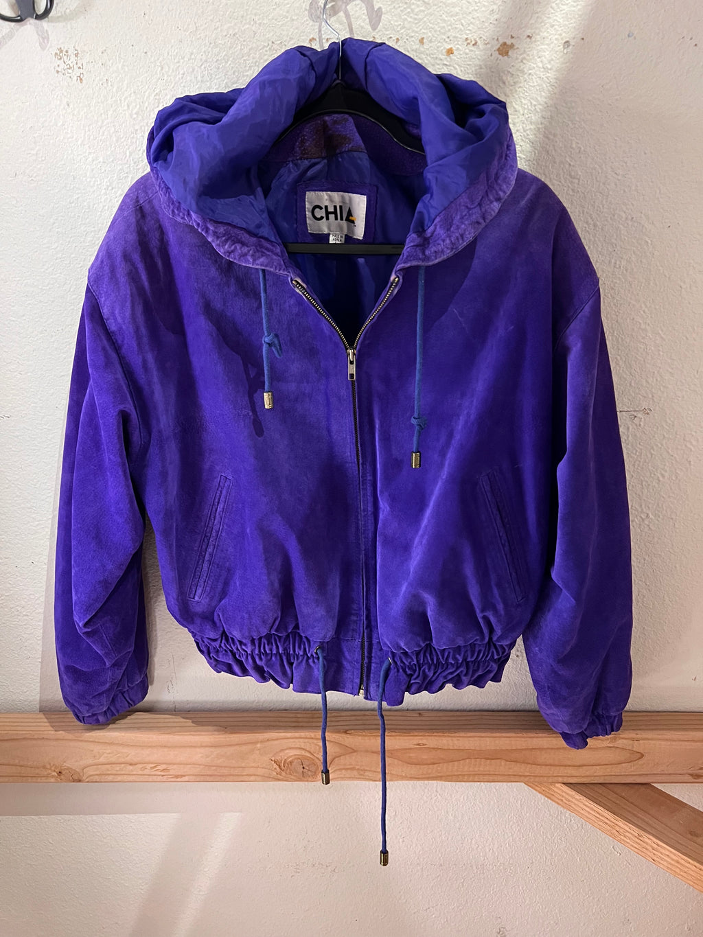 Vintage Leather Bomber Jacket