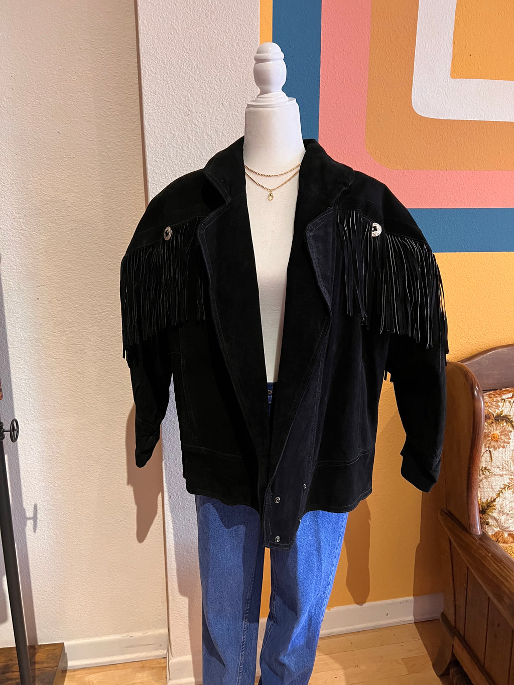 Vintage Fringe Concho Jacket