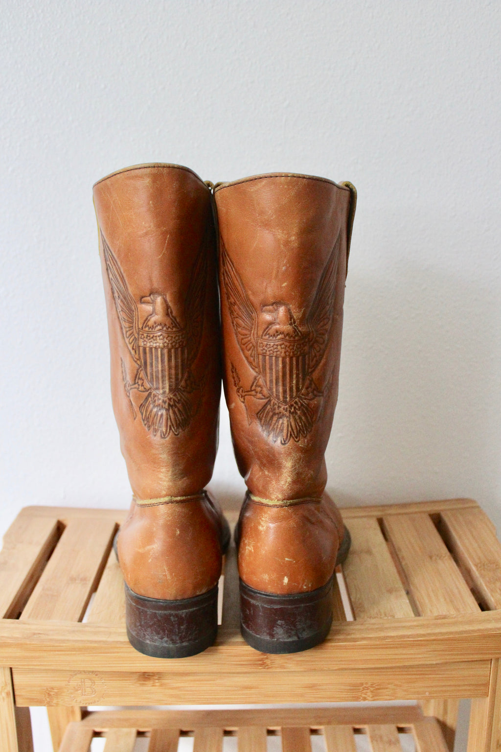 Vintage Eagle Leather Boots