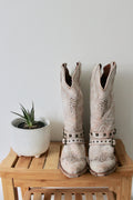 Cream Dan Post Cowboy Boots