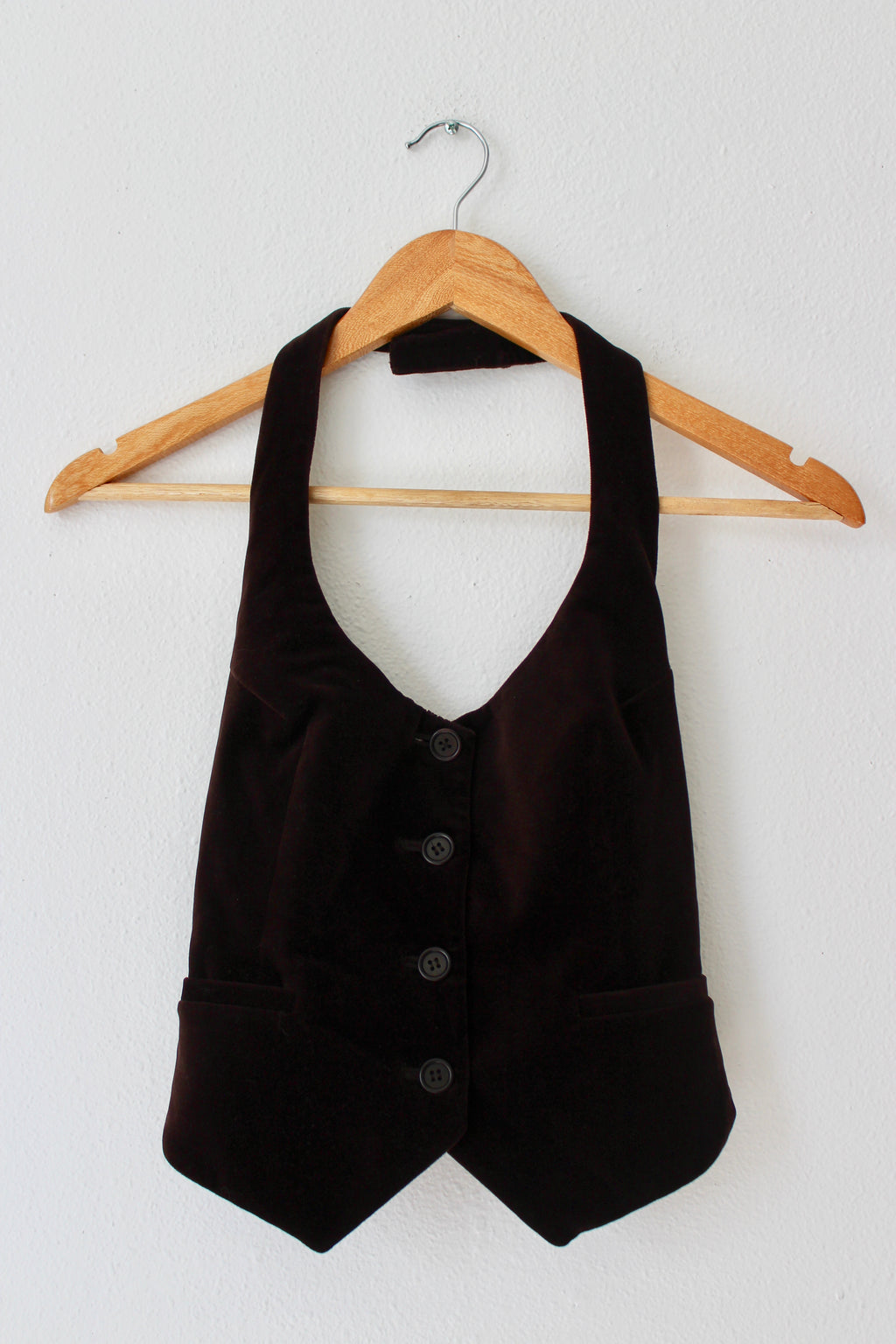 Vintage Velvet Halter Top