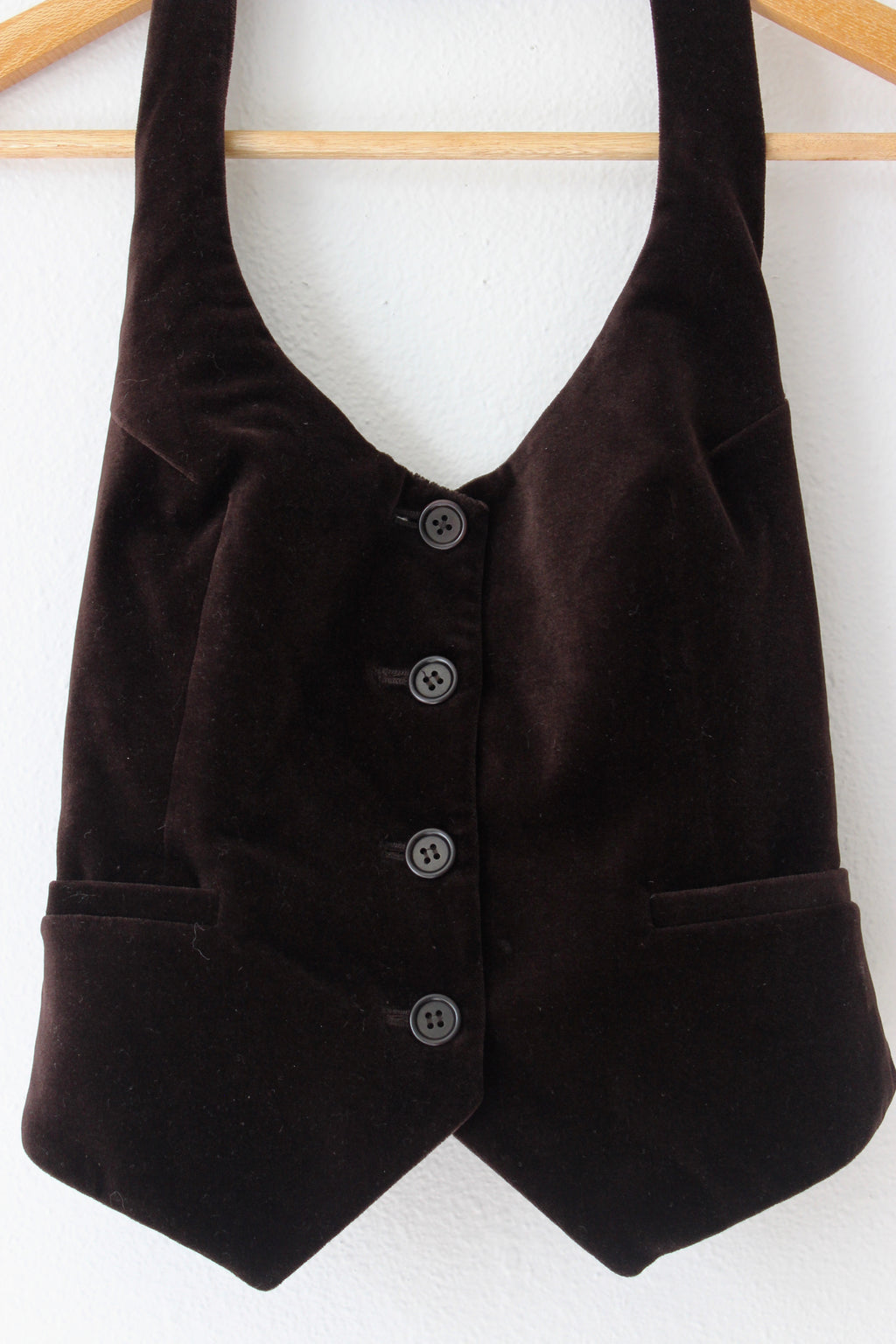 Vintage Velvet Halter Top