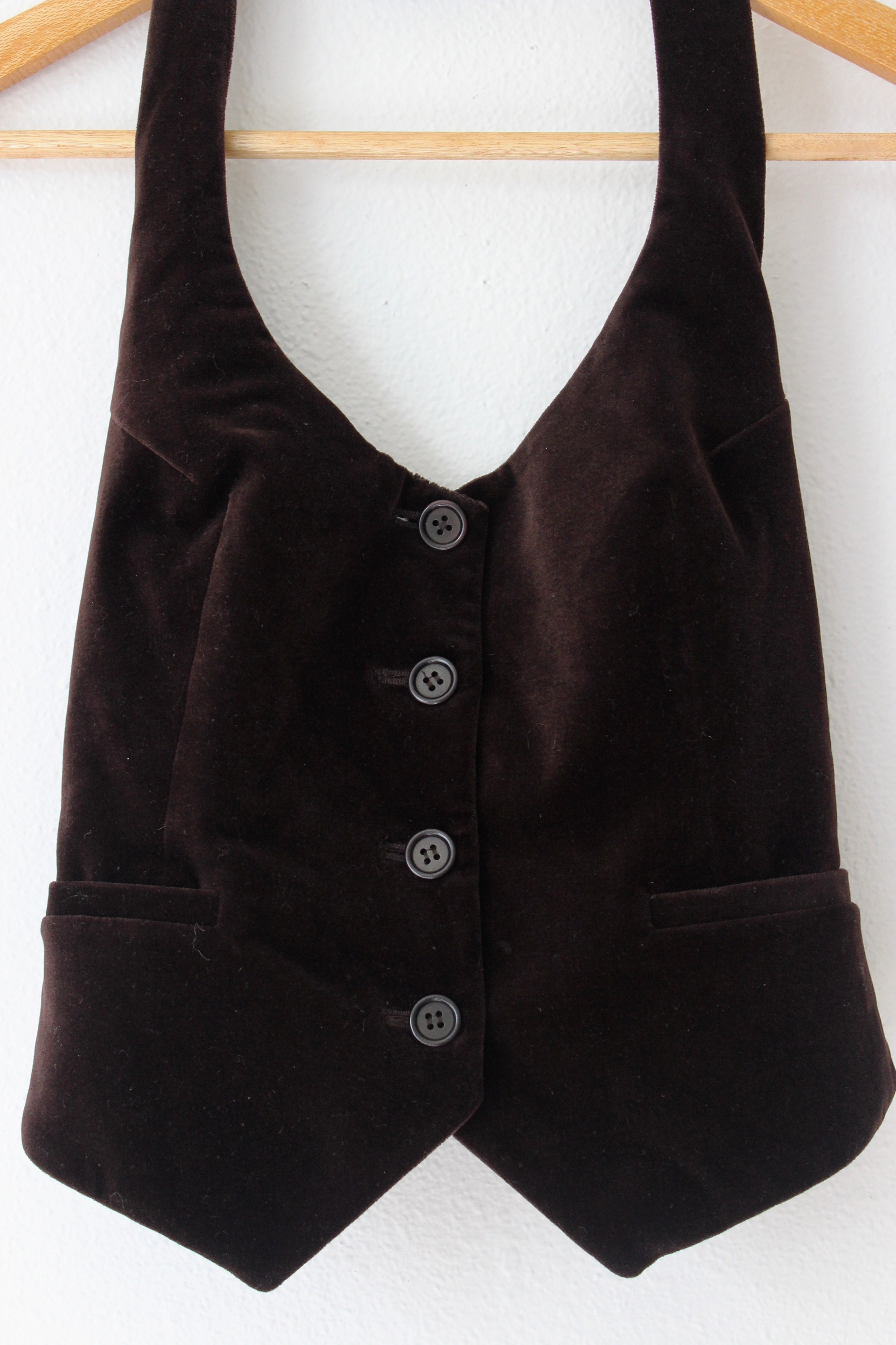 Vintage Velvet Halter Top