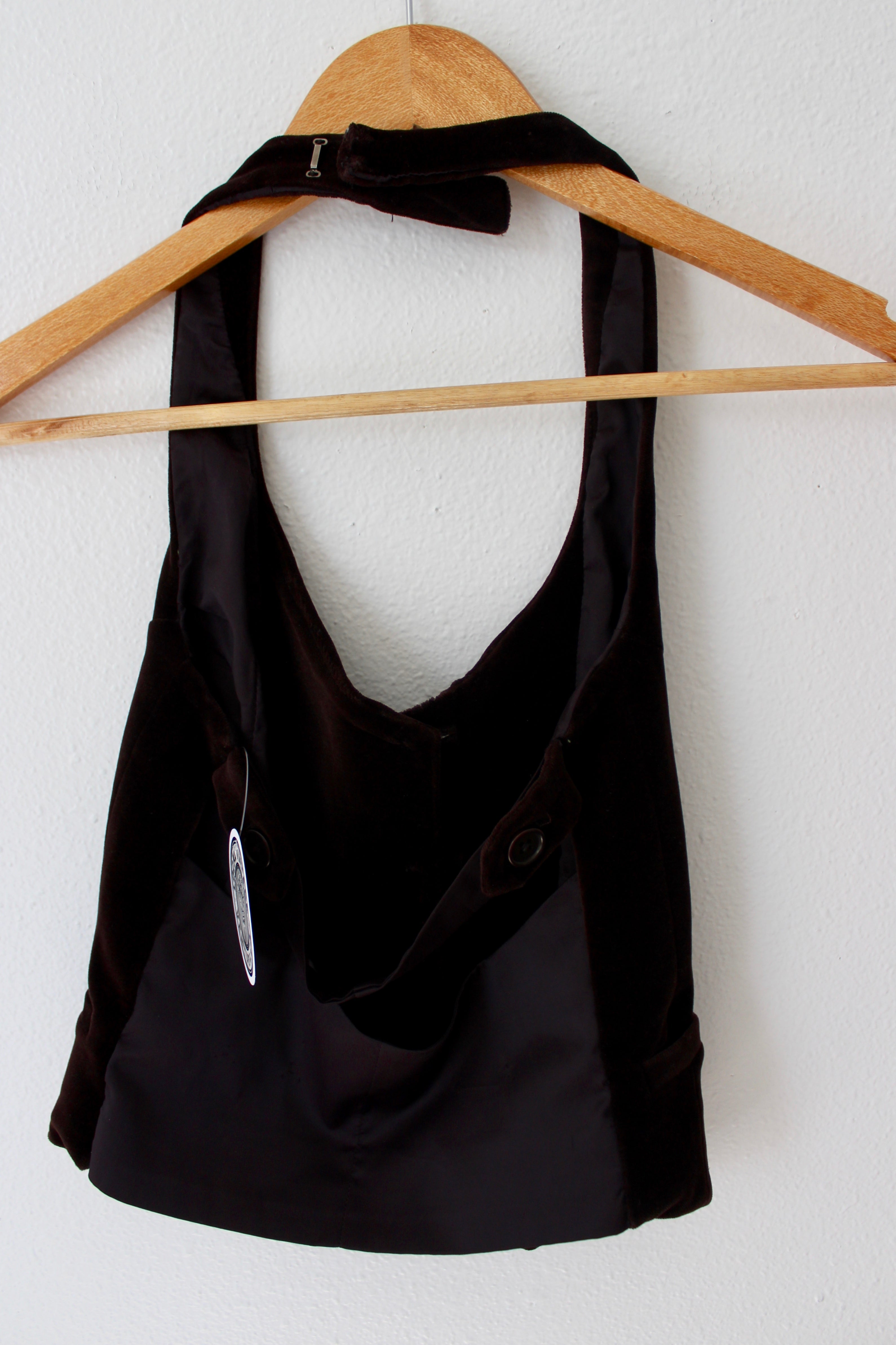 Vintage Velvet Halter Top